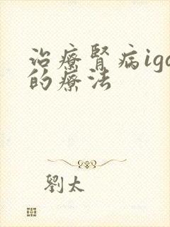 治疗肾病iga的疗法