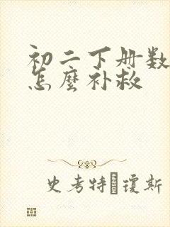 初二下册数学差怎么补救