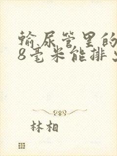 输尿管里的结石8毫米能排出来吗