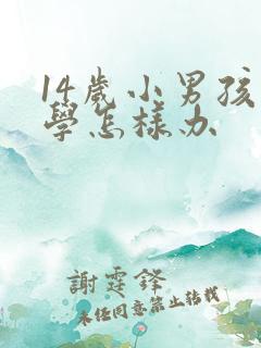 14岁小男孩厌学怎样办