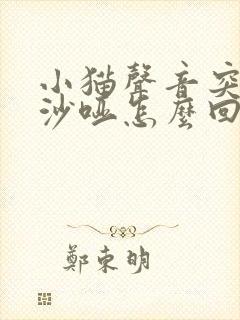 小猫声音突然变沙哑怎么回事