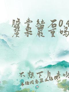 胆囊结石0.4厘米严重吗