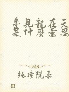 梦见龙在天上飞是什么意思周公解梦