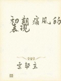 初期痛风的症状表现