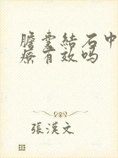 胆囊结石中药治疗有效吗