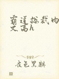 霸道总裁肉多荤文高h