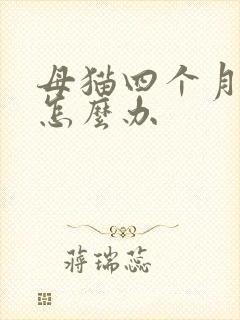 母猫四个月发情怎么办