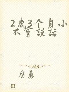 2岁3个月小孩不会说话