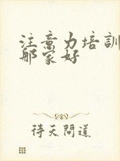 注意力培训机构那家好