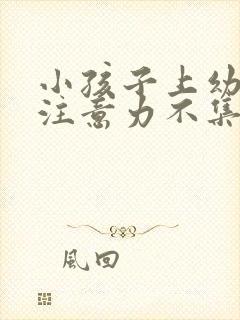 小孩子上幼儿园注意力不集中怎么办