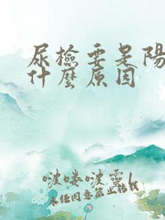 尿检要是阳性是什么原因