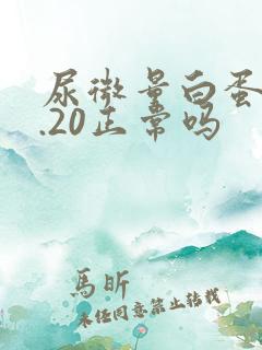 尿微量白蛋白3.20正常吗