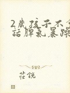 2岁孩子不会说话脾气暴躁