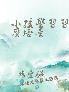 小孩学习习惯怎么培养