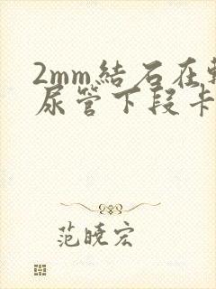 2mm结石在输尿管下段卡住怎么办