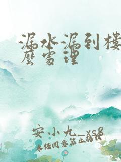 漏水漏到楼下怎么处理