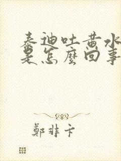 泰迪吐黄水拉稀是怎么回事