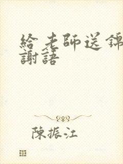 给老师送锦旗感谢语