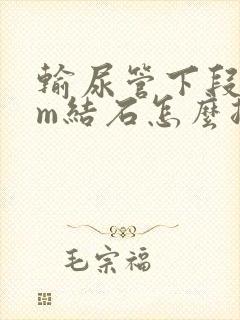 输尿管下段6mm结石怎么排