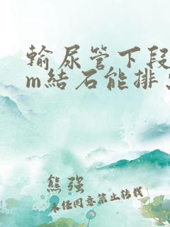 输尿管下段6mm结石能排出来吗