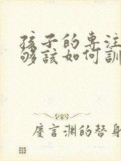 孩子的专注力不够该如何训练