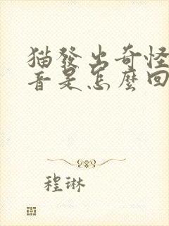 猫发出奇怪的声音是怎么回事