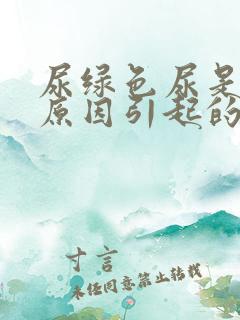 尿绿色尿是什么原因引起的怎样防治