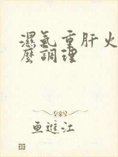 湿气重肝火旺怎么调理