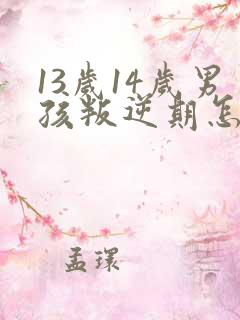 13岁14岁男孩叛逆期怎么办