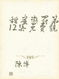 甜蜜惩罚第二季12集免费观看