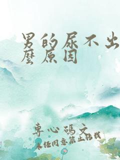 男的尿不出来什么原因