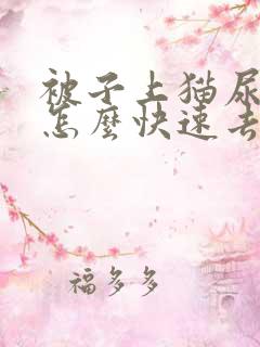 被子上猫尿骚味怎么快速去除