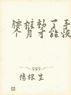 腰椎动了手术几个月才能恢复