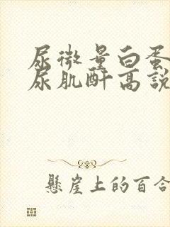 尿微量白蛋白/尿肌酐高说明什么问题