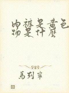 内裤是黄色分泌物是什么