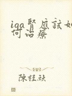 iga肾应该如何治疗