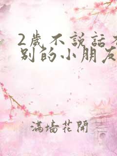 2岁不说话不跟别的小朋友玩