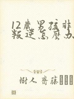 12岁男孩非常叛逆怎么办