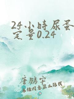 24小时尿蛋白定量0.24