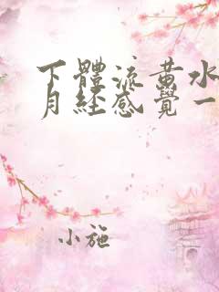 下体流黄水跟流月经感觉一样