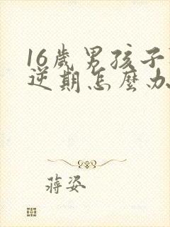 16岁男孩子叛逆期怎么办