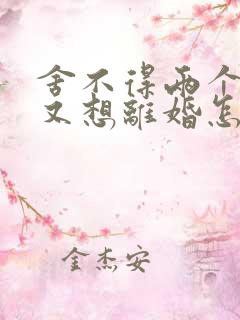 舍不得两个孩子又想离婚怎么办