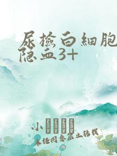 尿检白细胞3+隐血3+