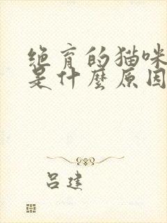 绝育的猫咪乱尿是什么原因