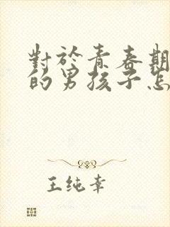 对于青春期叛逆的男孩子怎么办