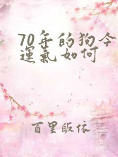 70年的狗今年运气如何