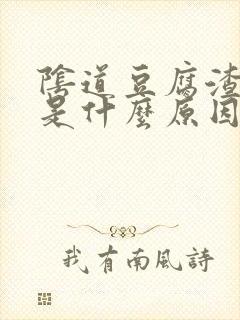 阴道豆腐渣东西是什么原因