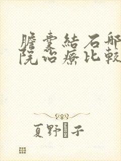 胆囊结石哪家医院治疗比较好