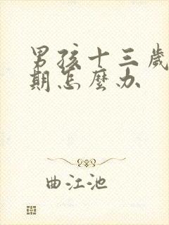 男孩十三岁叛逆期怎么办