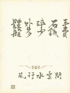 体外碎石手术一般多少钱费用